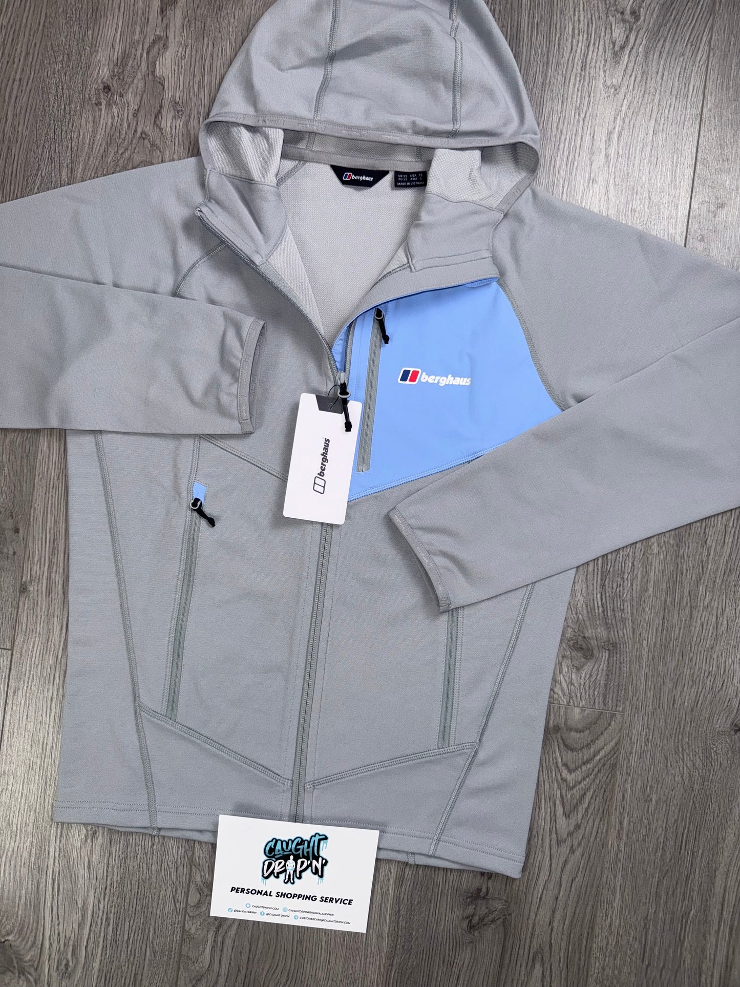 Berghaus Full Zip Light Grey, Baby Blue Jacket