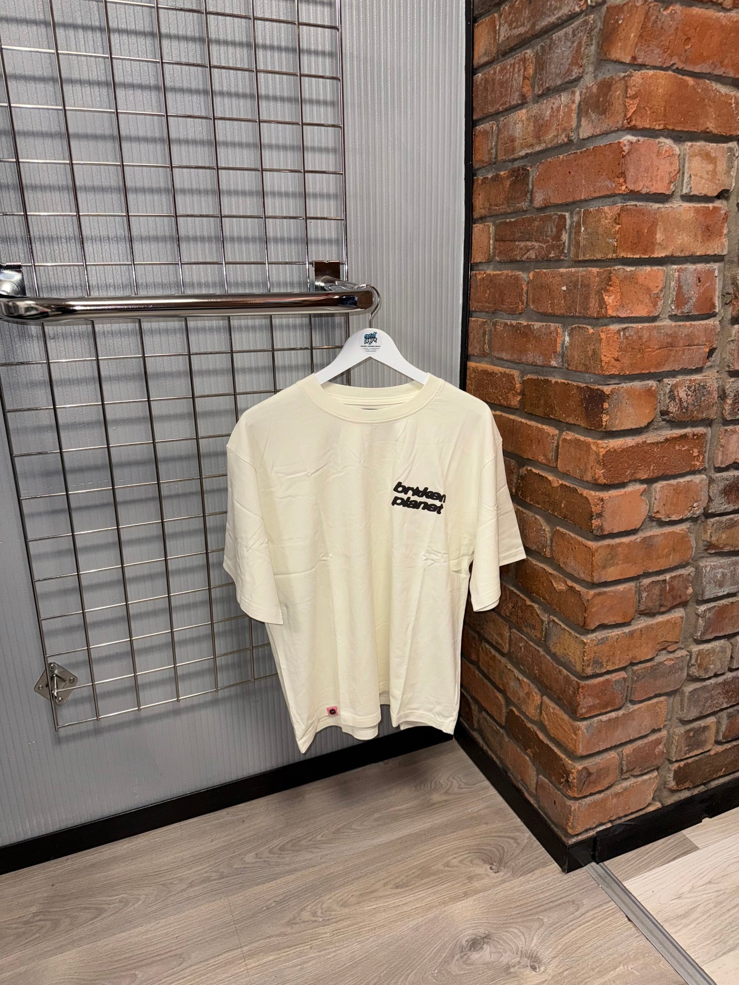 Broken Planet Cream | Black Logo Tee