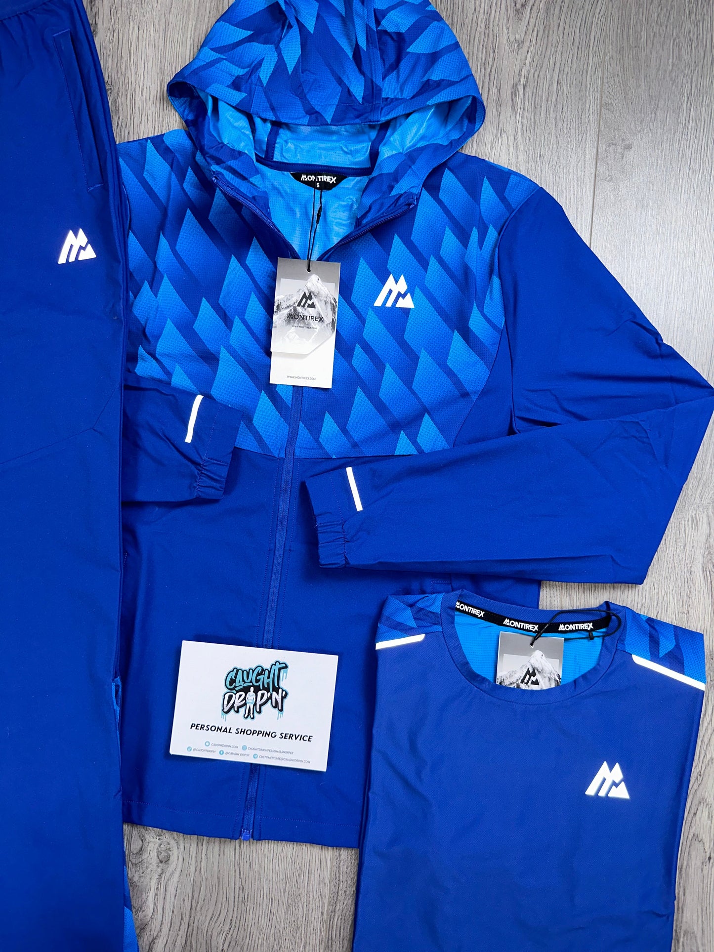 Montirex 3 Piece Charge Windrunner Tracksuit Blue