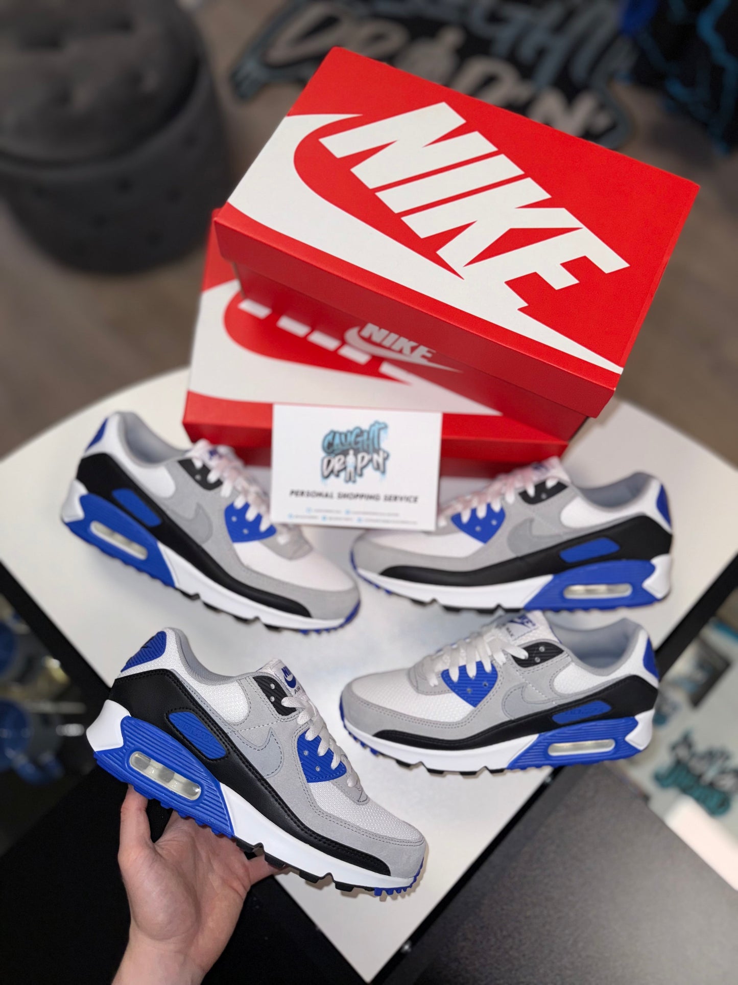 Nike Air Max 90’s White | Hyper Royal Blue 2024