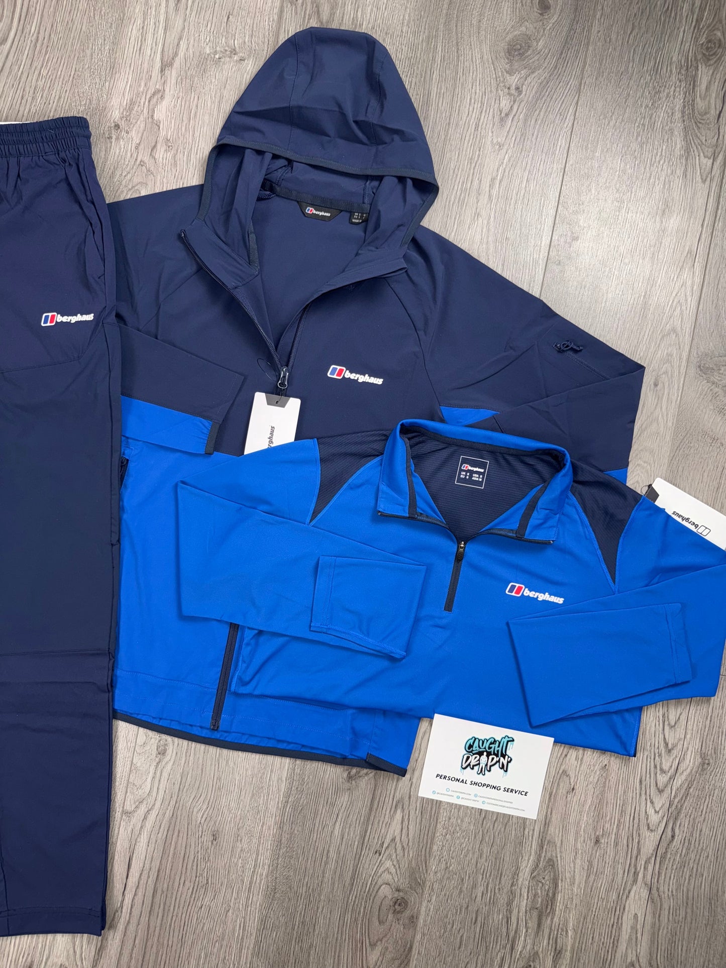 Berghaus 3 Piece Theran, Half Zip Obsidian | Royal Blue Tracksuit