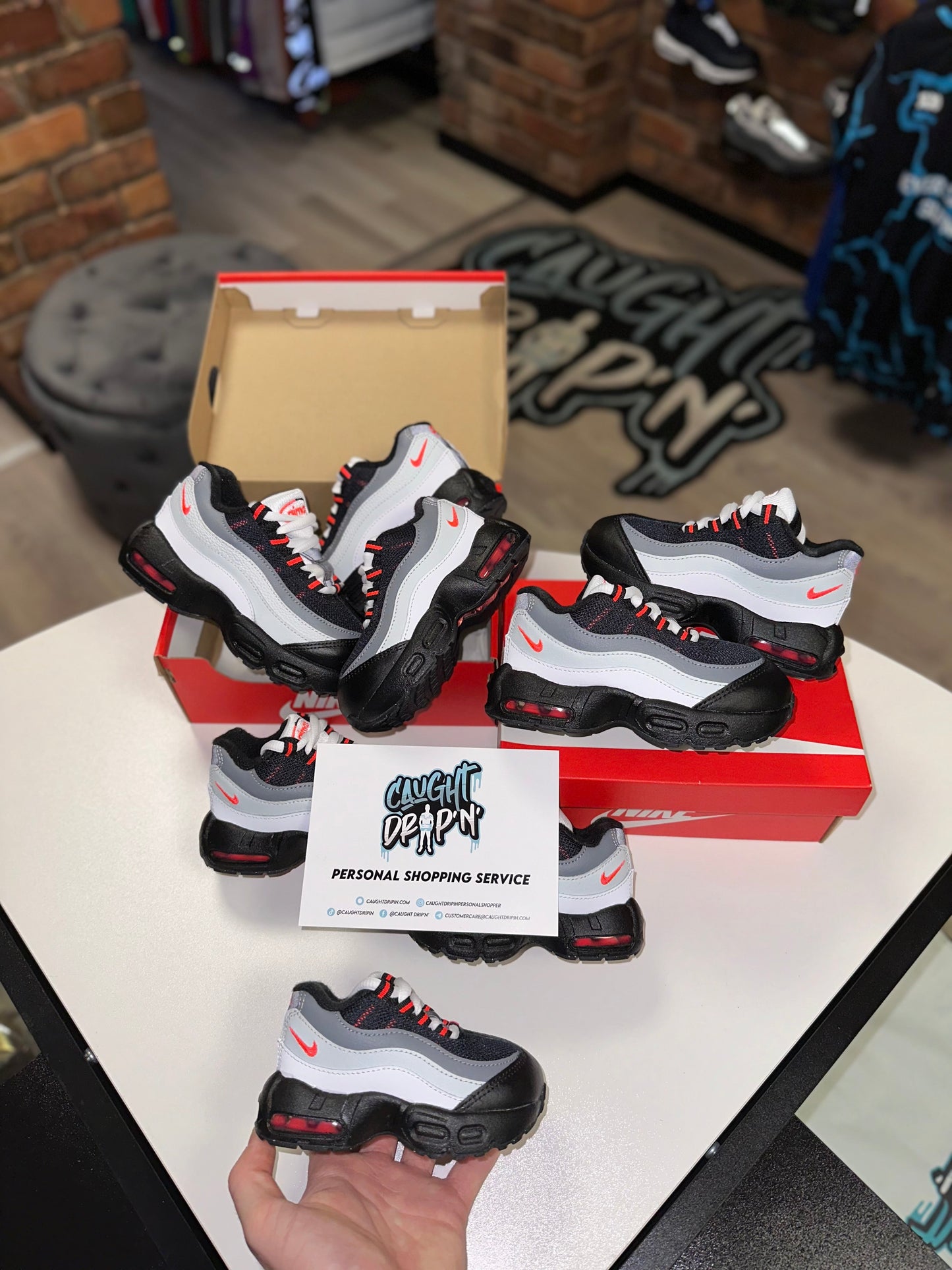 Nike Air Max 95’s Toddler Black, White, University Red 2024