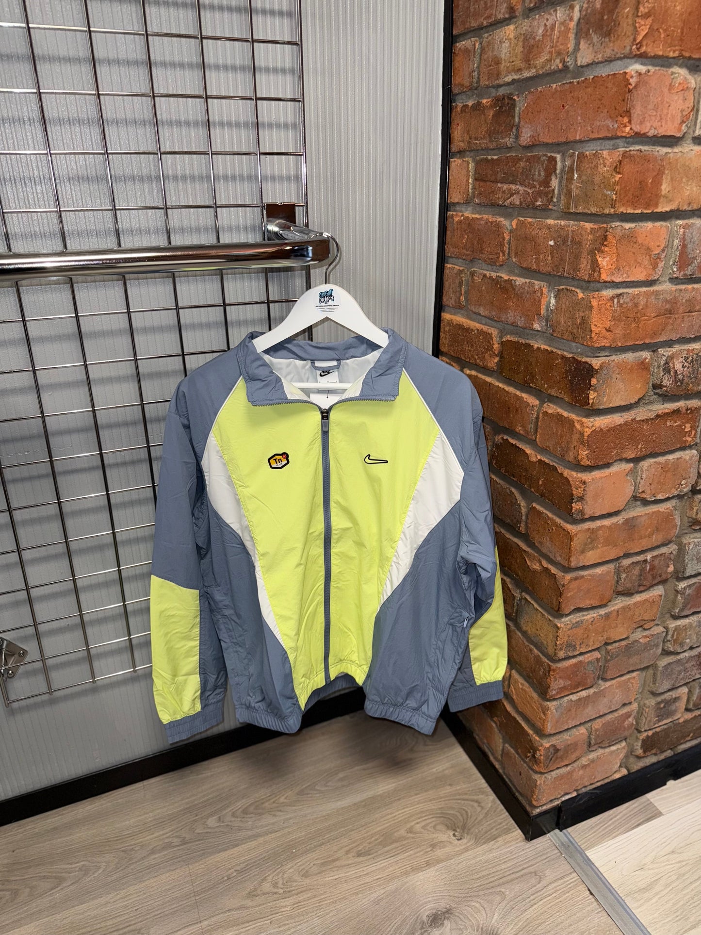 Nike TN Slate Blue, Lime Twist Track Jacket (Oversized Fit. Recommend Sizing Down)