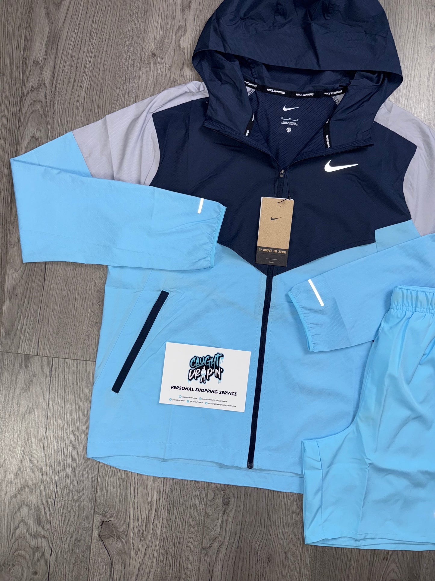 Nike Windrunner Aquarius Blue | Navy Set