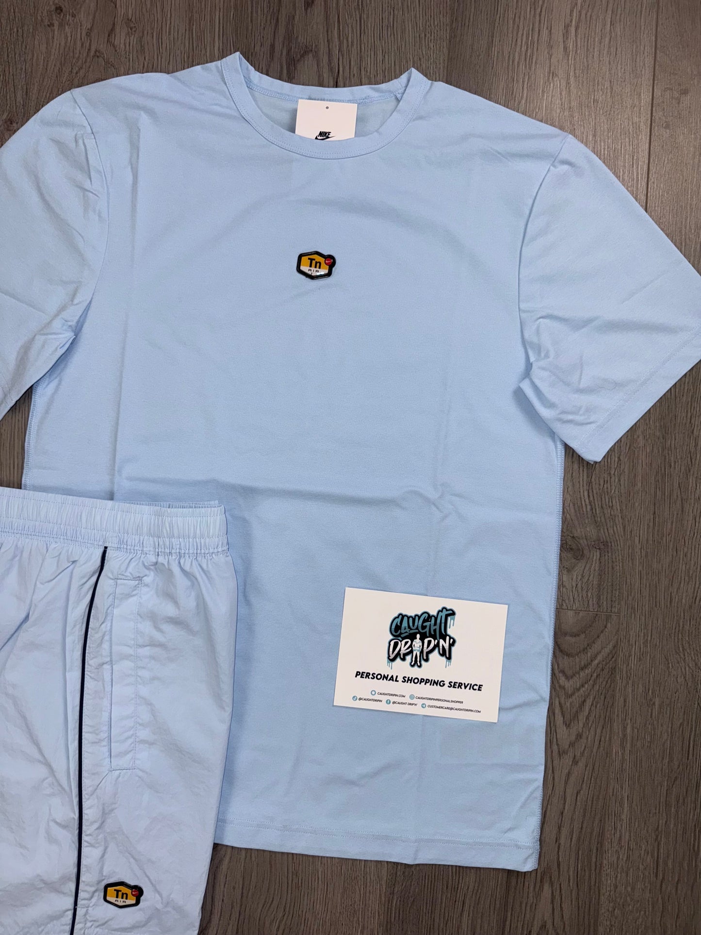 Nike TN Celestine Blue Tee | Shorts Set (Oversized Fit. Recommend Sizing Down)