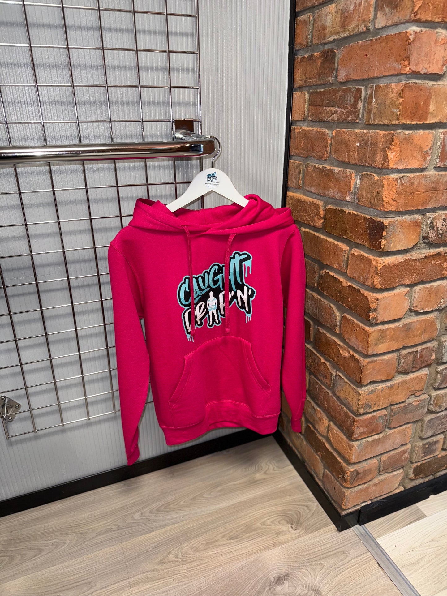Caught Drip’N’ Hot Pink Logo Hoodie