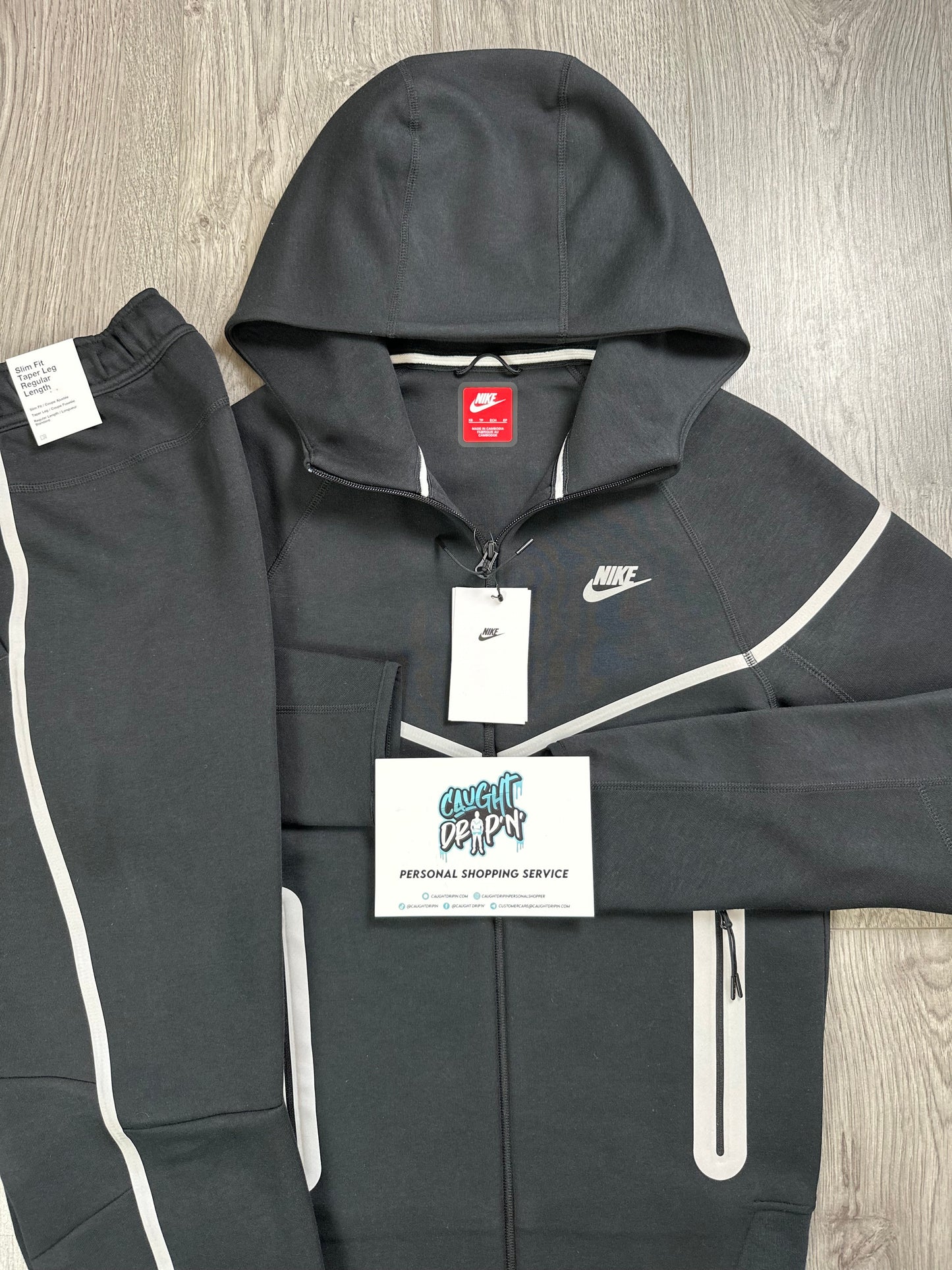 Nike Tech Fleece New Season Black, White Reflective Tracksuit