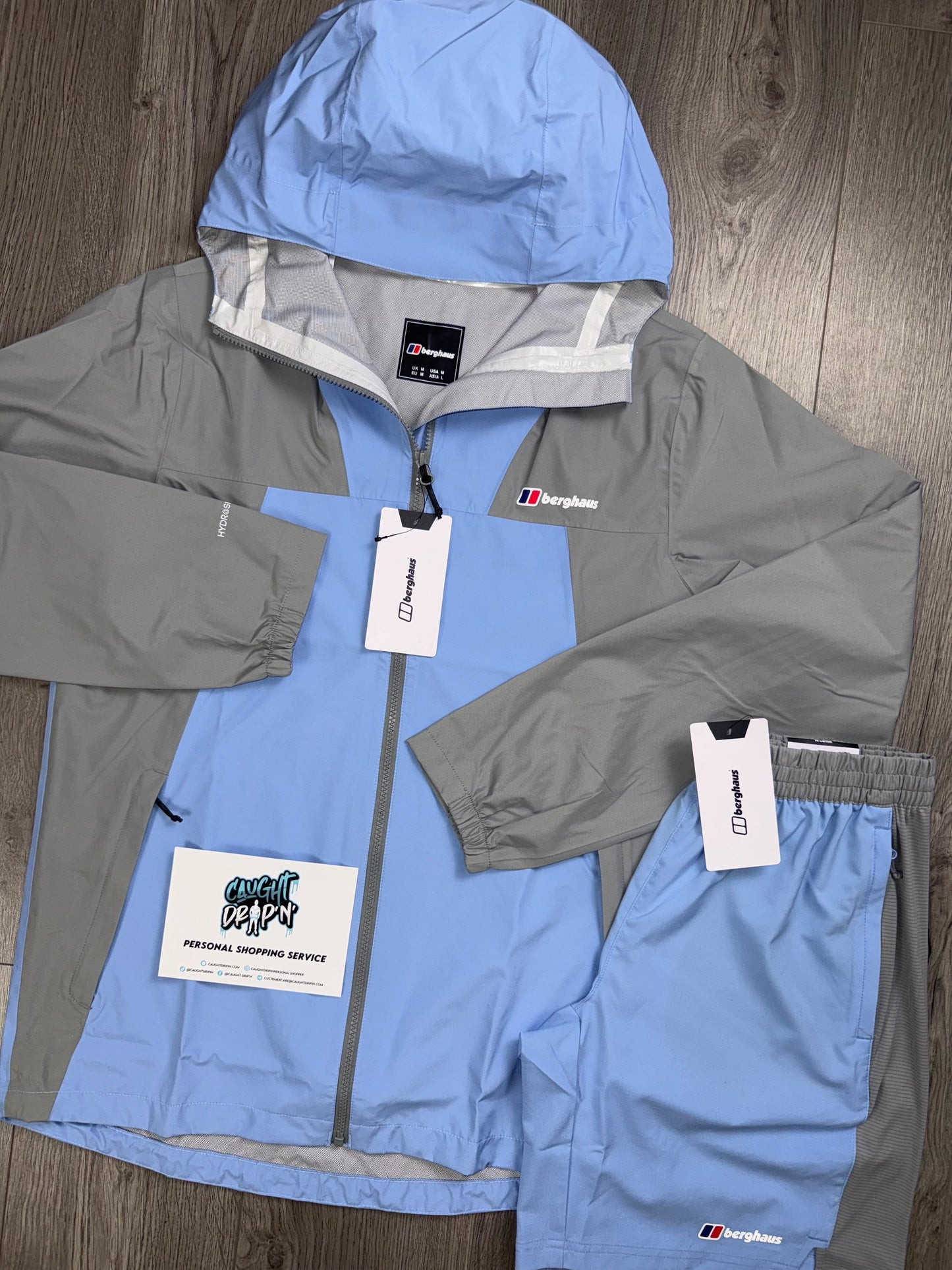Berghaus Light Windrunner Set Baby Blue | Iron Grey