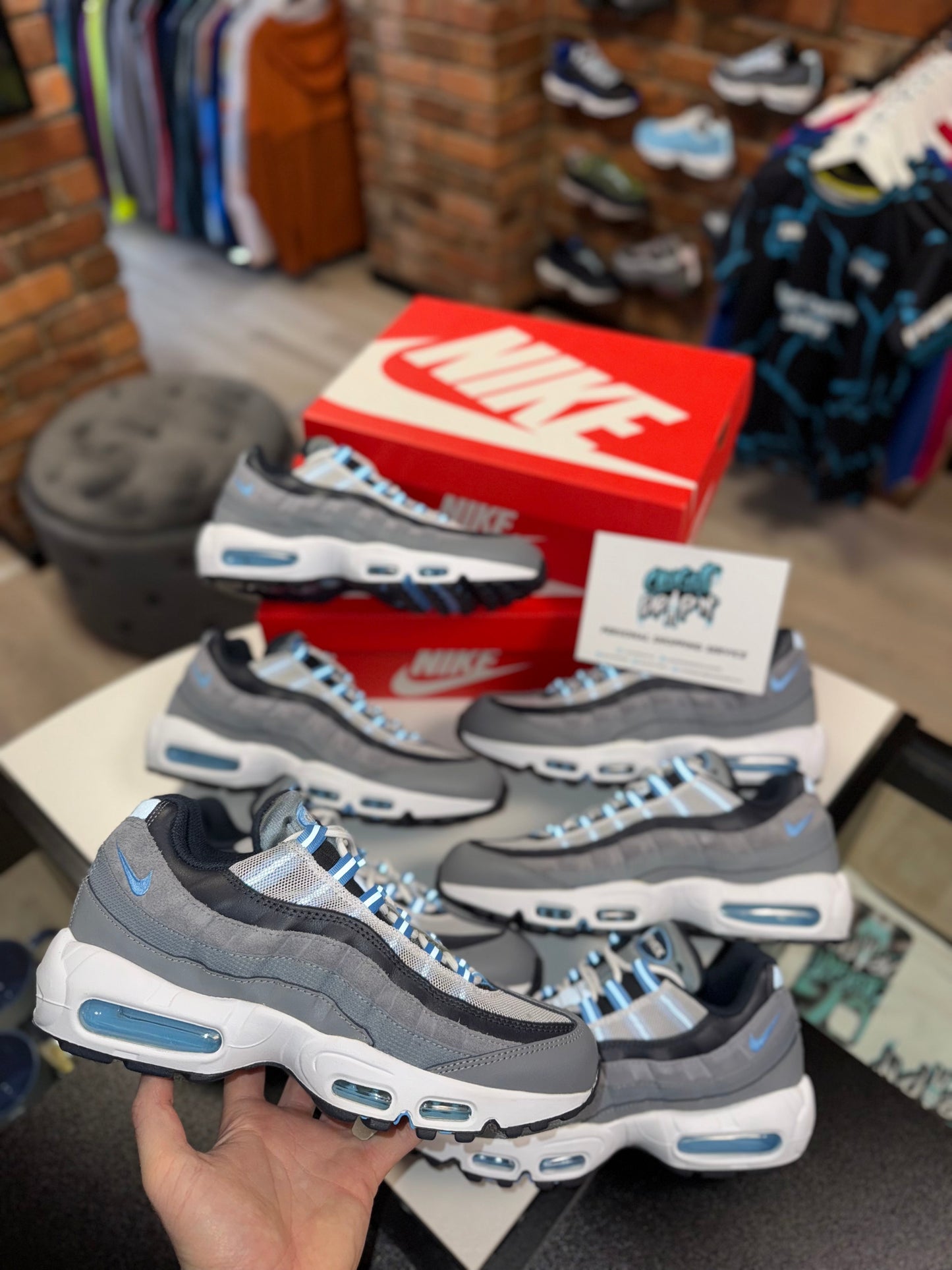 Nike Air Max 95’s Cool Grey | University Blue 2023