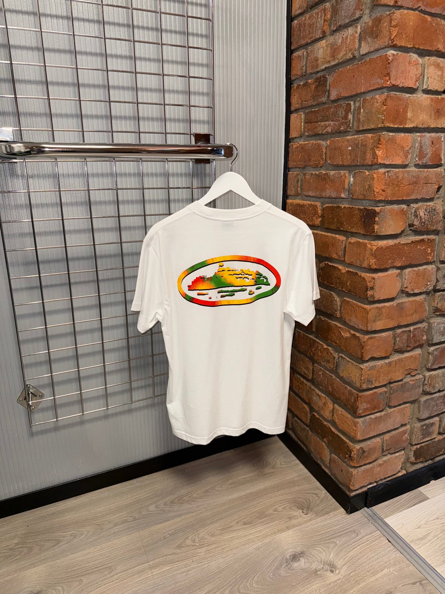 Corteiz OG Islands White Tee, Multicolour Logo