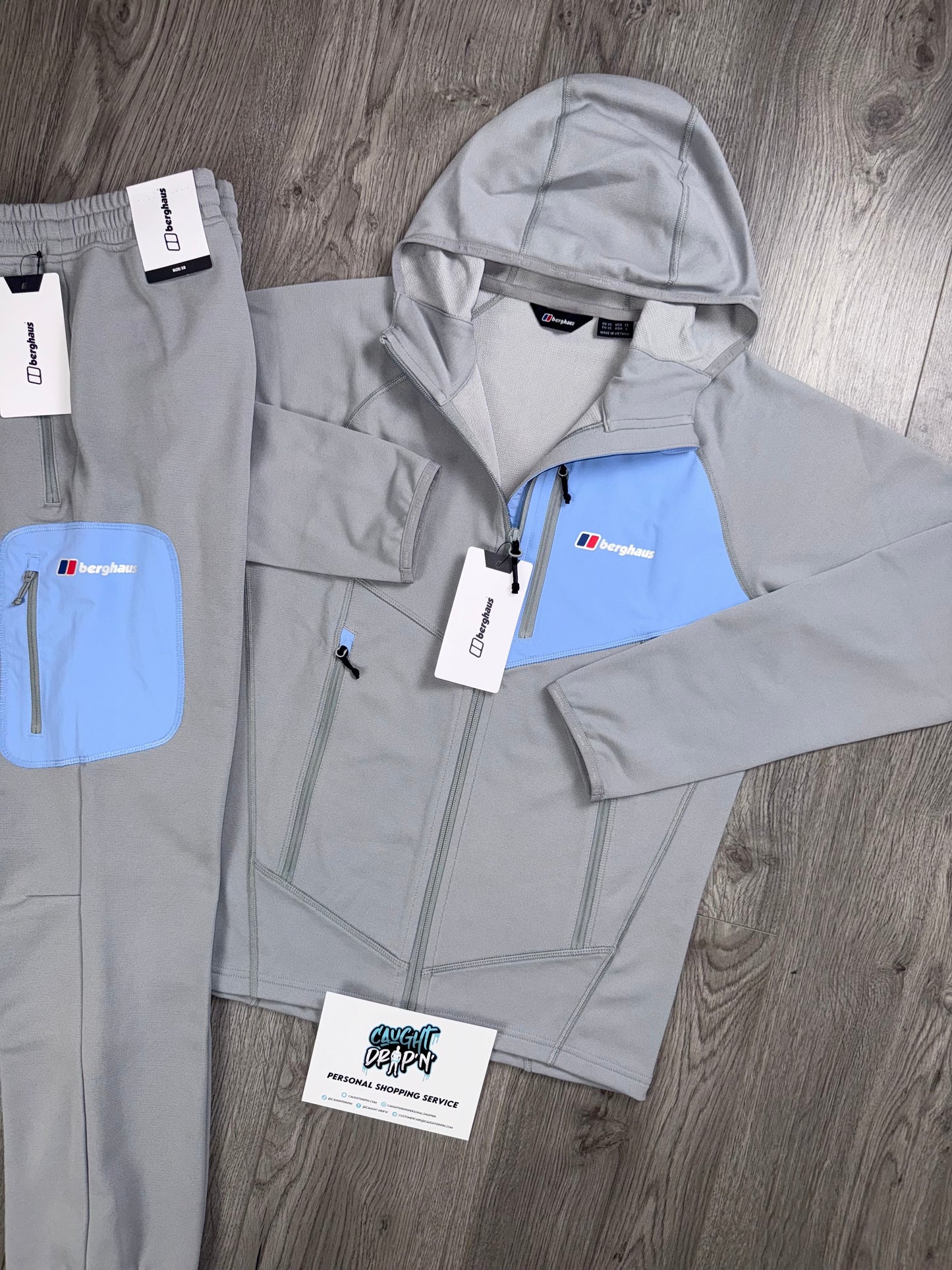 Berghaus Full Zip Light Grey, Baby Blue Tracksuit