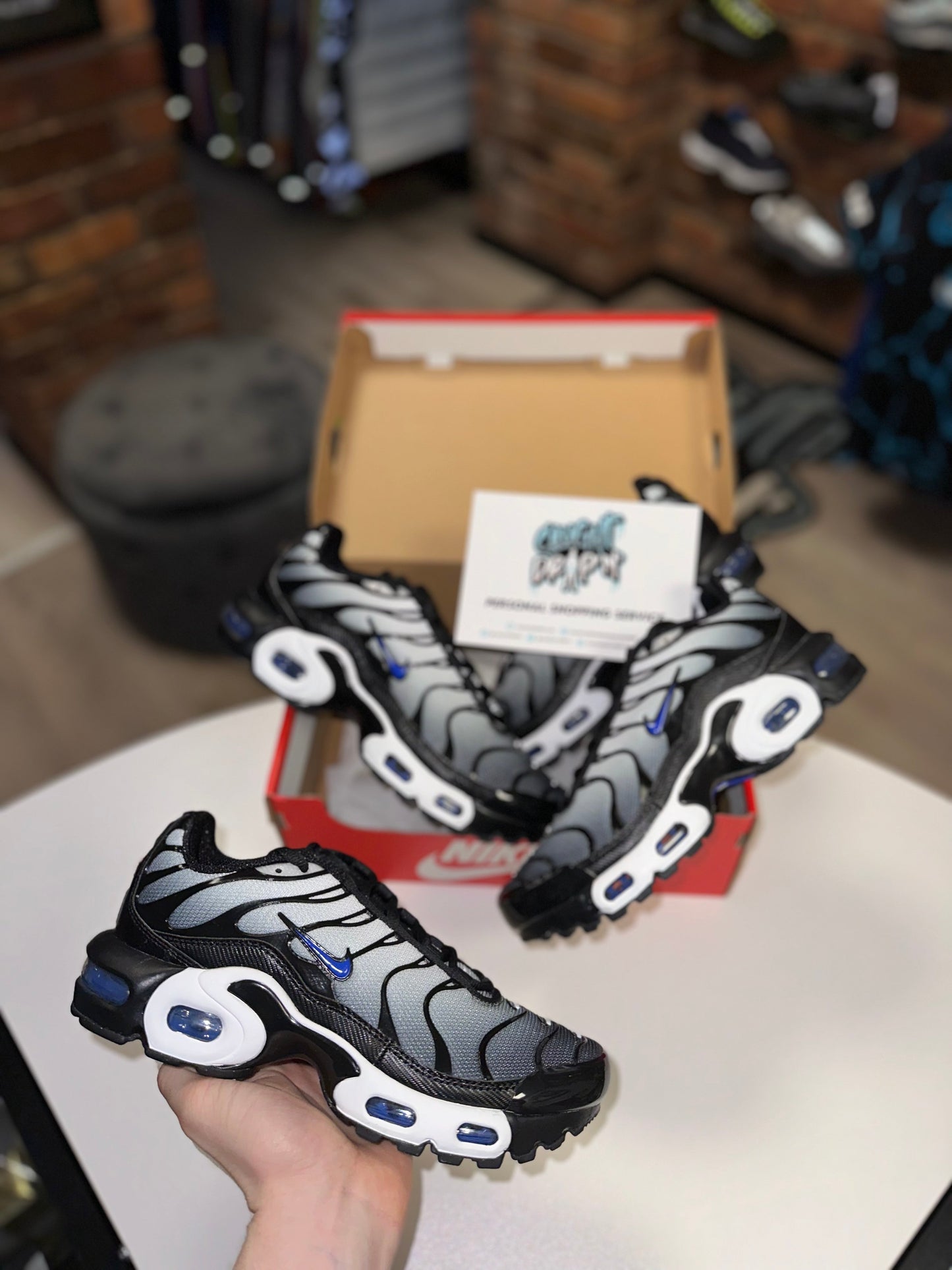 Nike Air Max Plus TN Black Smoke | Racer Blue GS 2023