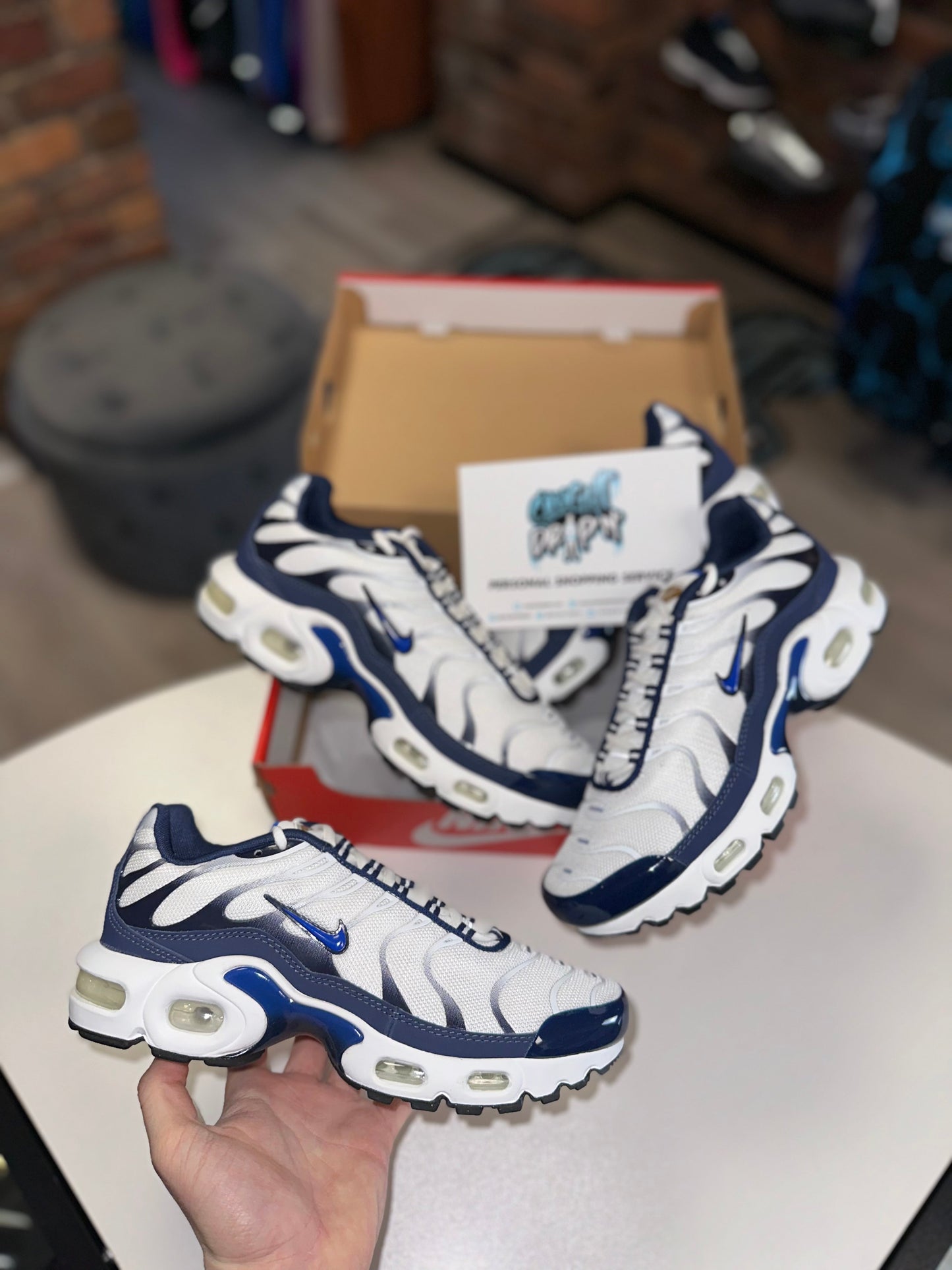 Nike Air Max Plus TN White | Hyper Royal Blue GS 2024