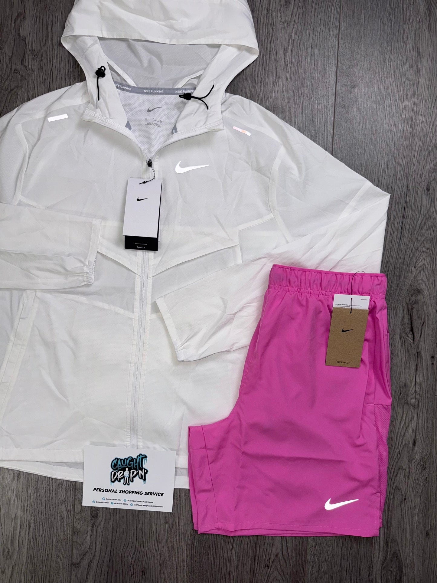 Nike Windrunner White | Playful Pink Set