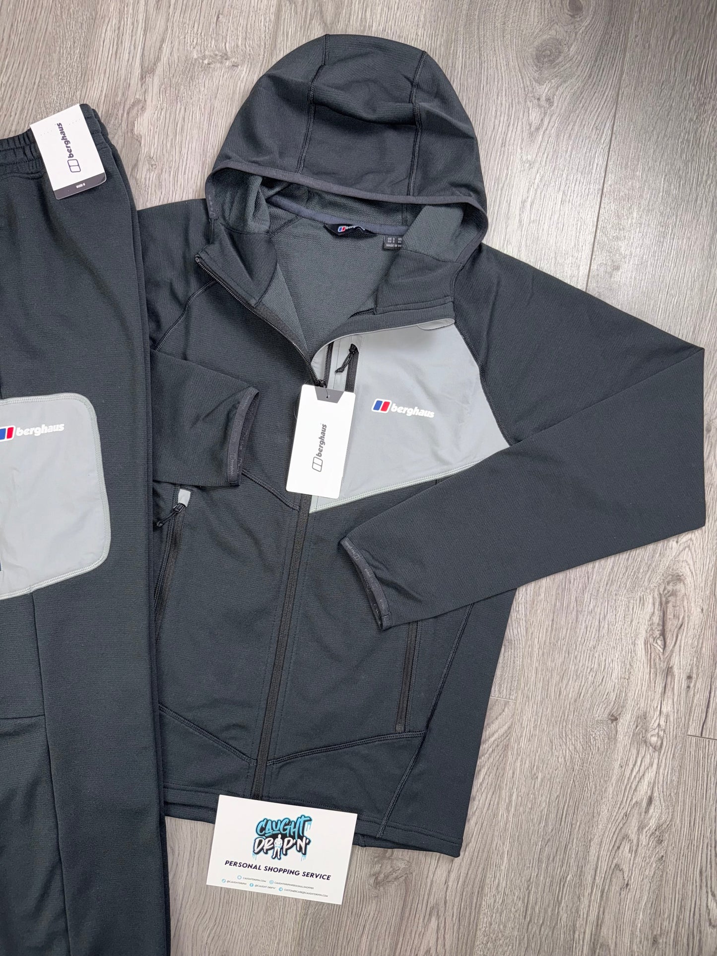 Berghaus Full Zip Black, Light Grey Tracksuit