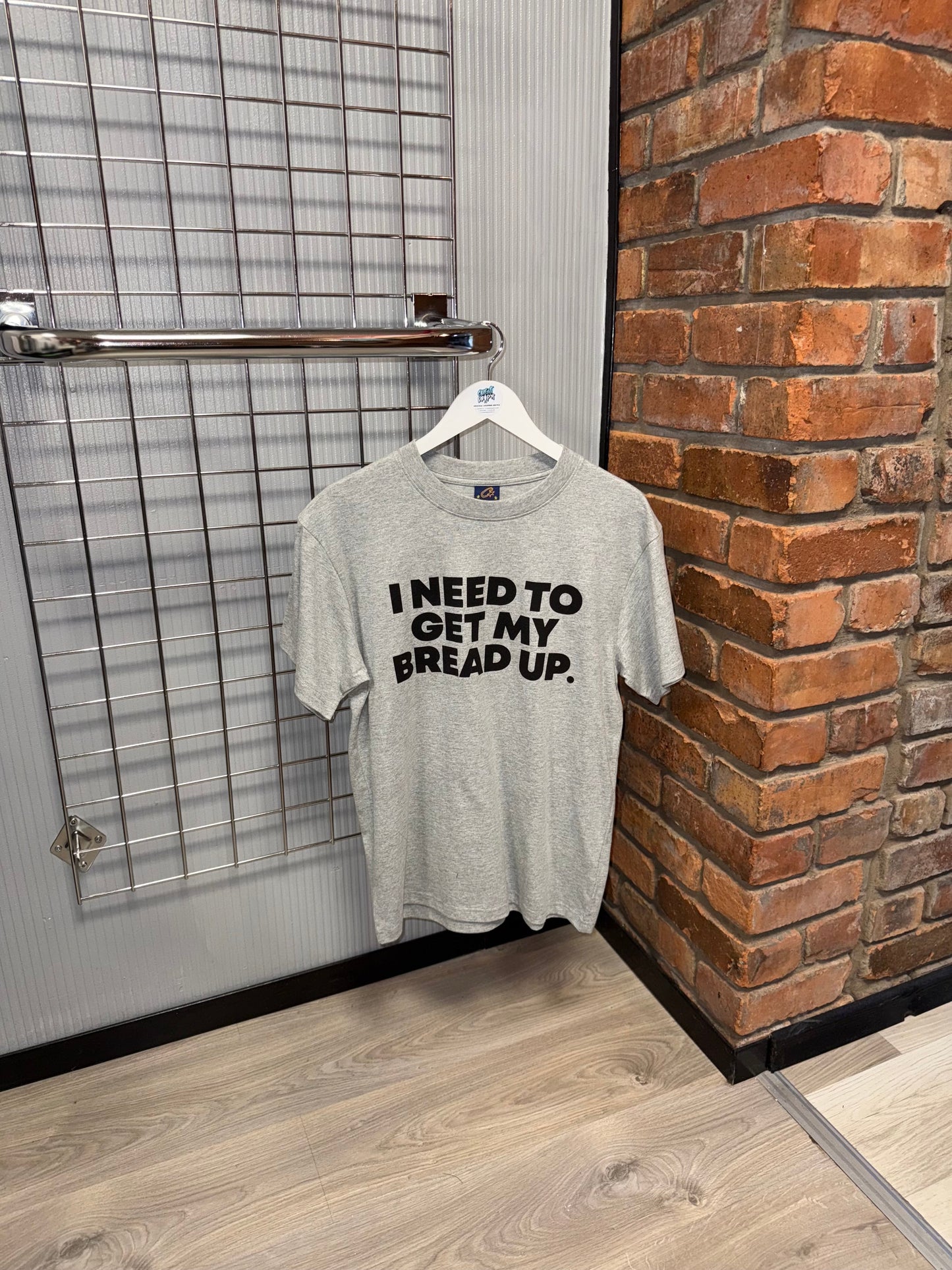 Corteiz “I Need To Get My Bread Up.” Grey Tee