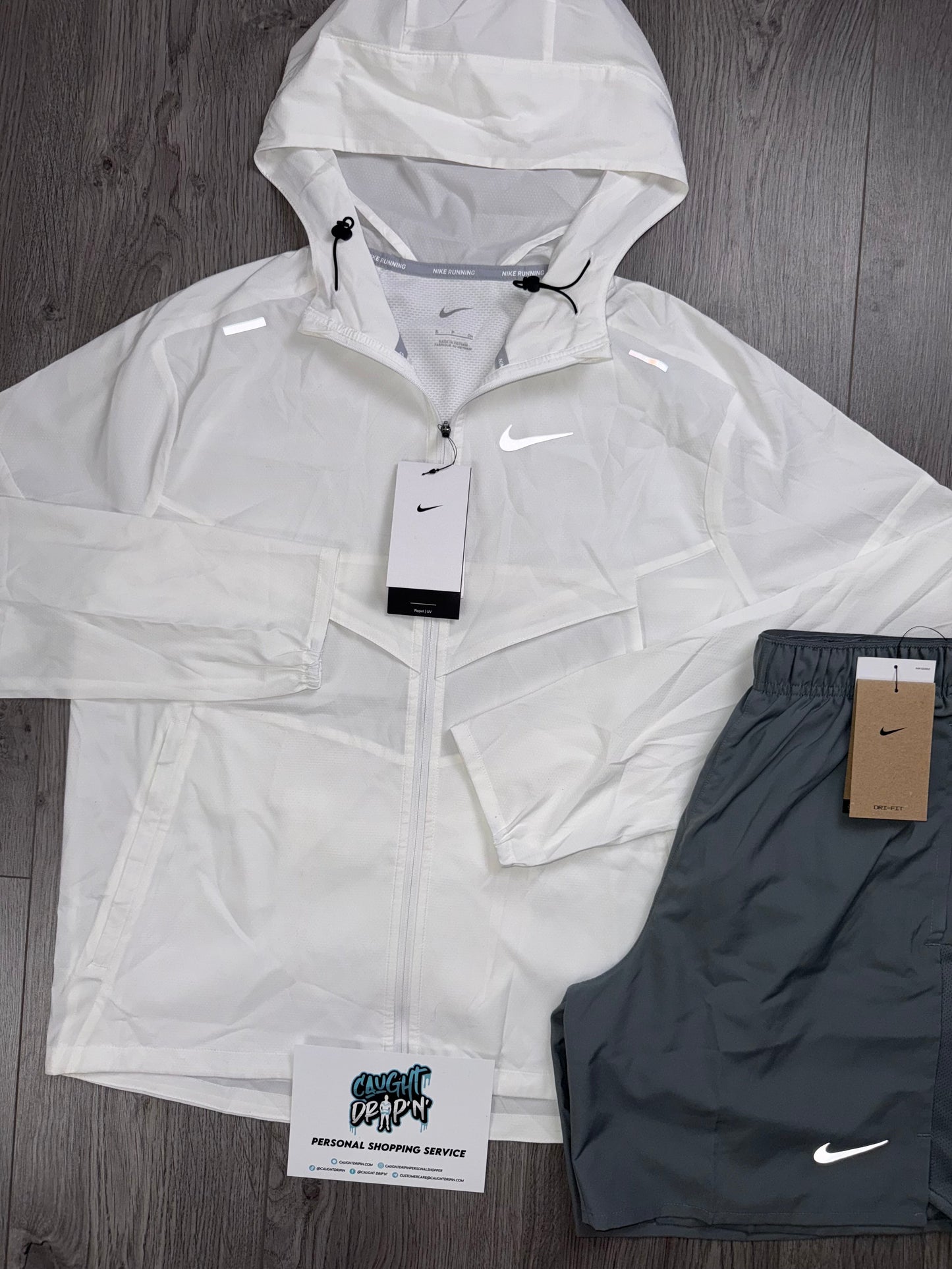 Nike Windrunner White | Smoke Grey Set