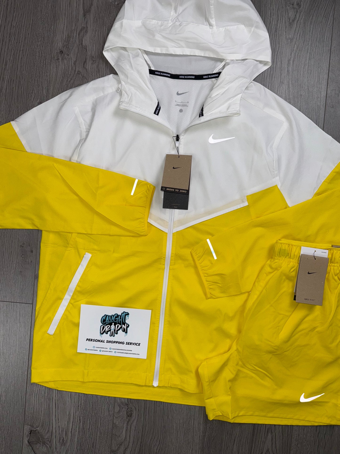 Nike Windrunner Lightening Yellow | White Set
