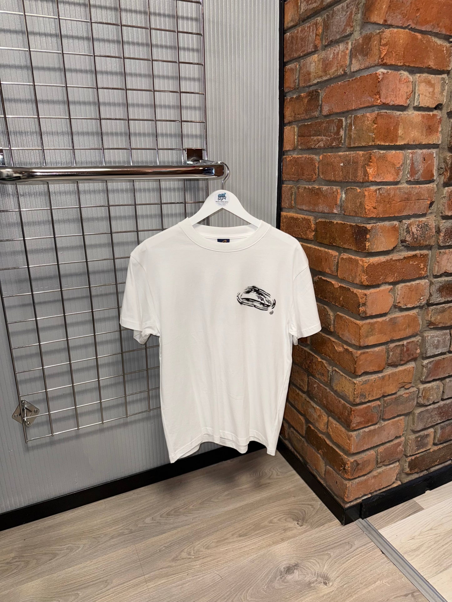 Corteiz Island Stencil White Tee, Black Logo