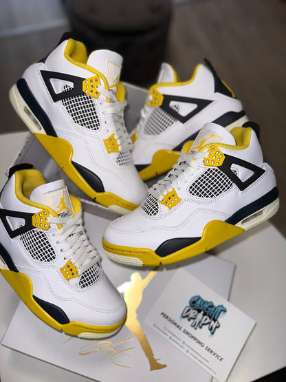 Women’s Air Jordan 4 White | Sulphur Yellow 2024
