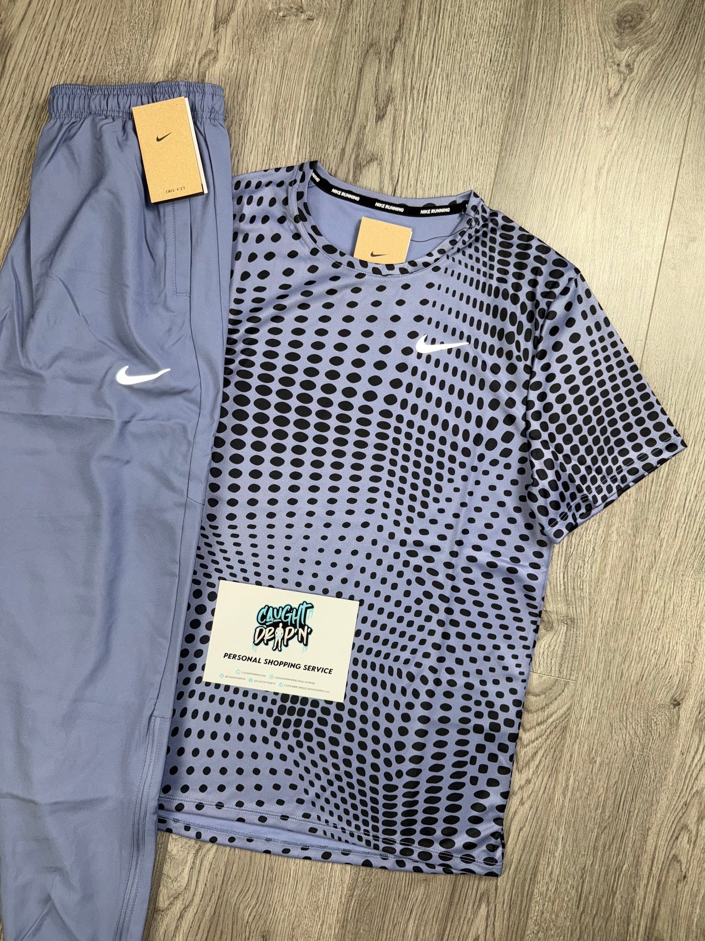 Nike Miler All Over Printed Dots Indigo | Bottoms Set