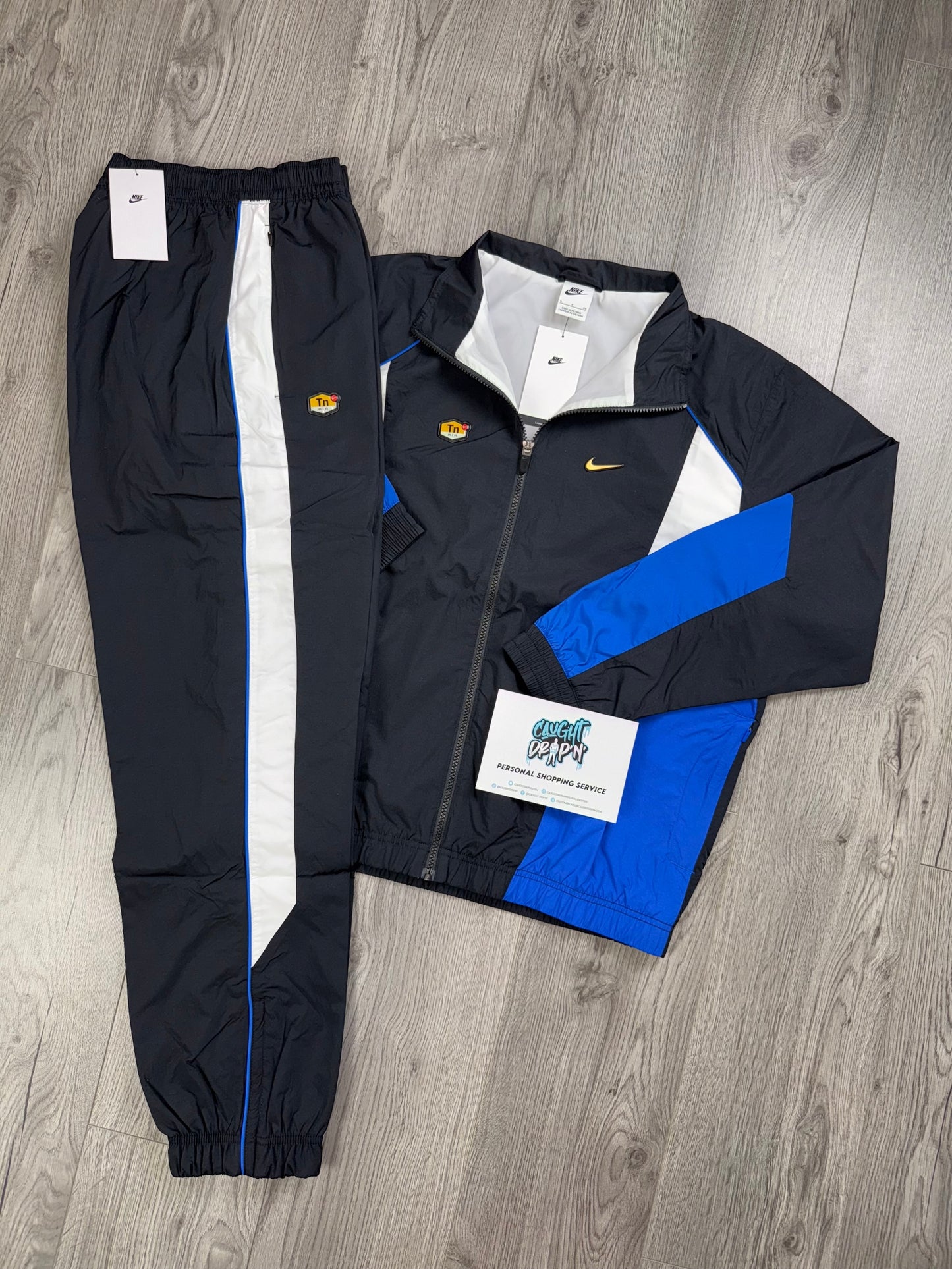 Nike TN Black, Game Royal Blue Tracksuit (Oversized Fit. Recommend Sizing Down)