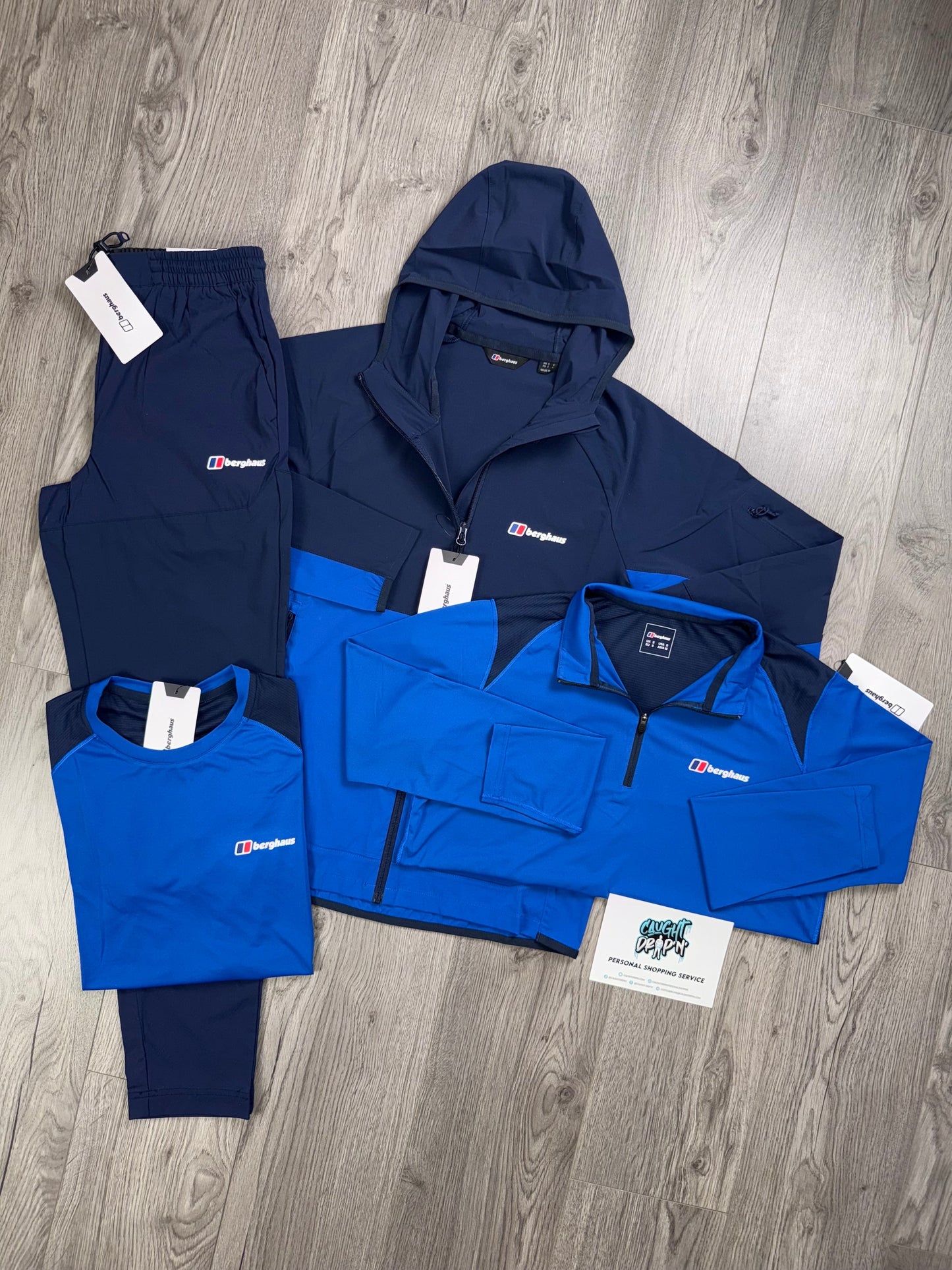 Berghaus 4 Piece Theran, Half Zip Obsidian | Royal Blue Tracksuit