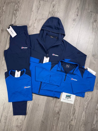 Berghaus 4 Piece Theran, Half Zip Obsidian | Royal Blue Tracksuit