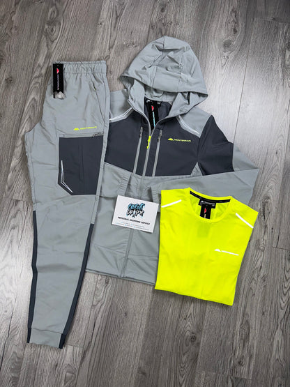 Monterrain 3 Piece Woven Two Tone Tracksuit Iron Grey | Neon
