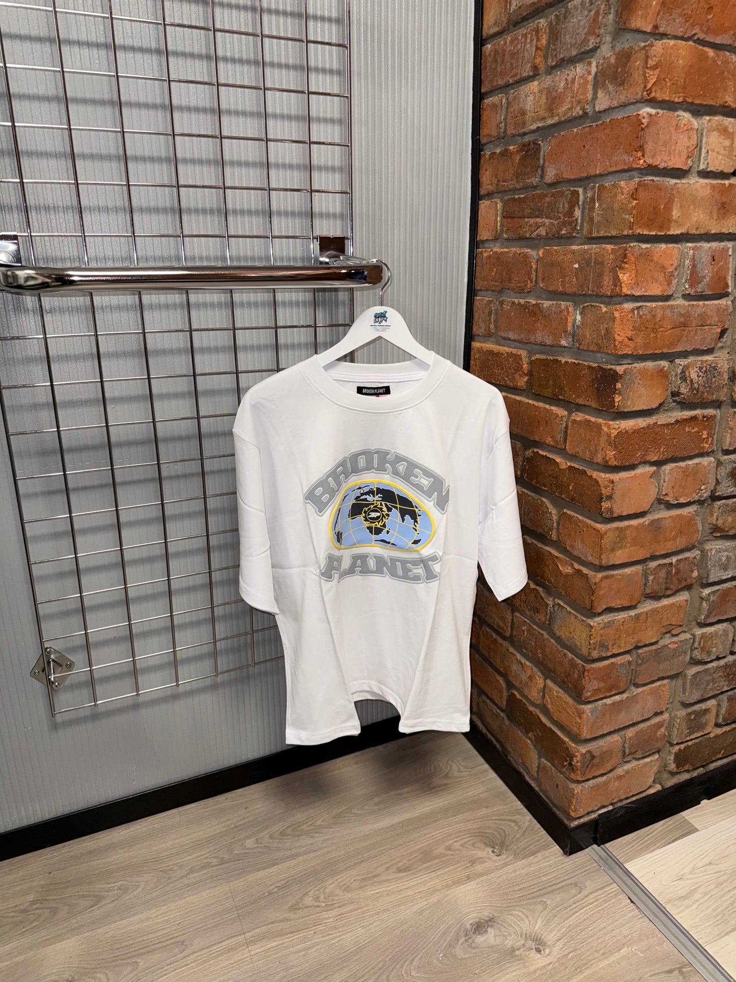 Broken Planet Baby Blue Globe | White Tee