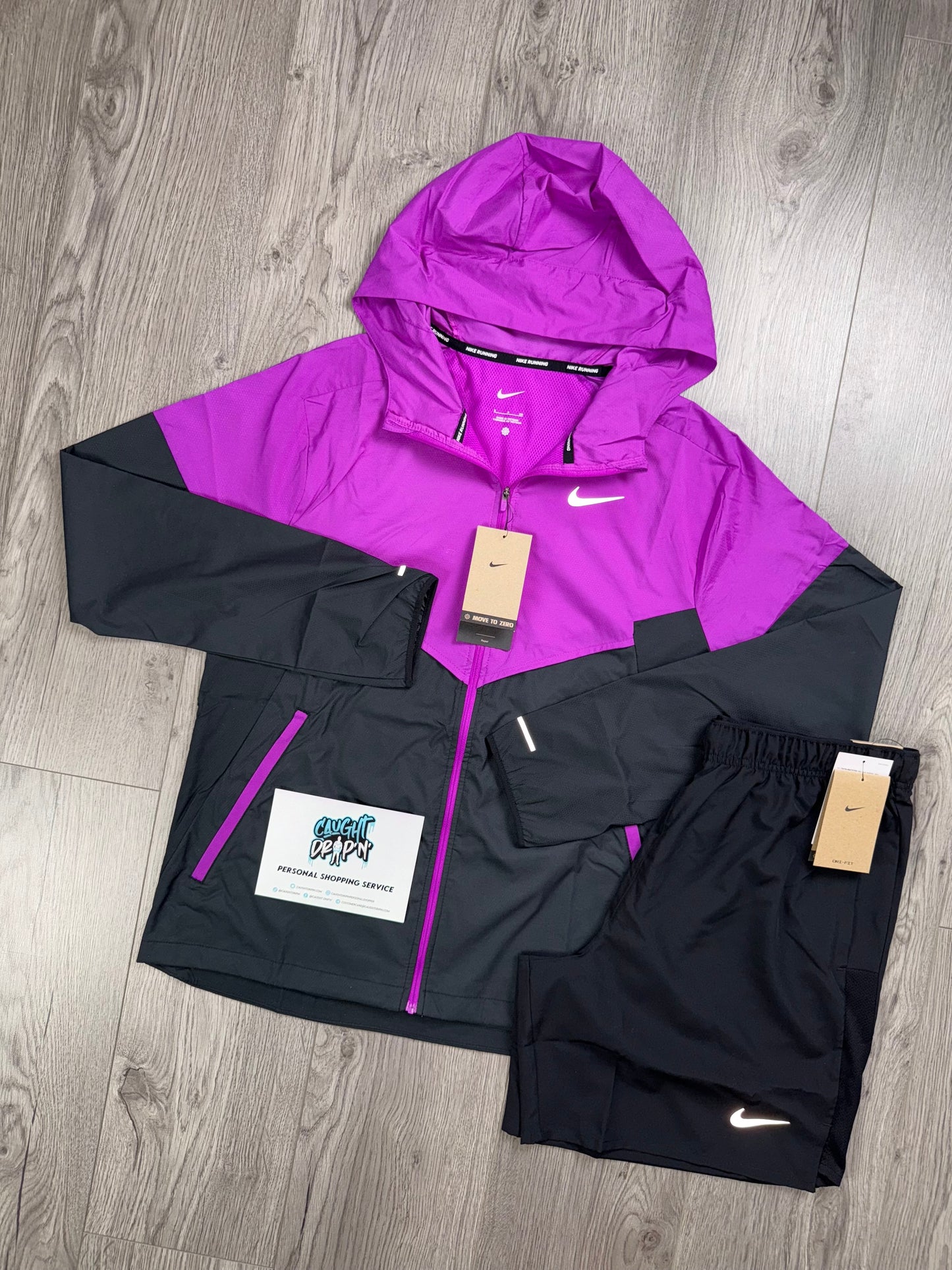 Nike Windrunner Black | Grape Purple Set