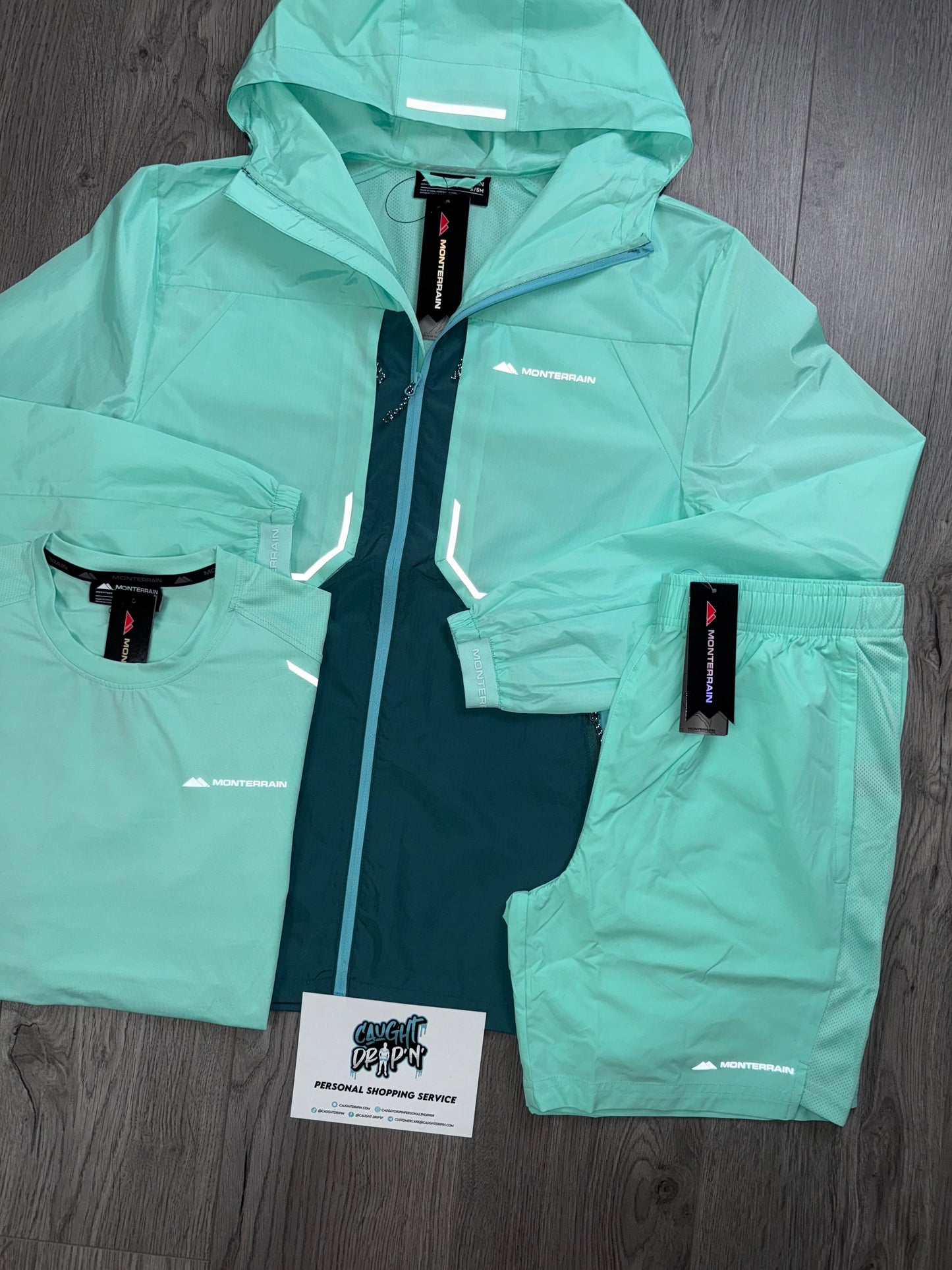 Monterrain 3 Piece Chase Windrunner Set Mint Green | Teal