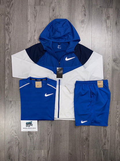 Nike 3 Piece Old Season UV Windrunner White | Royal Blue Set (2016 Exclusive)