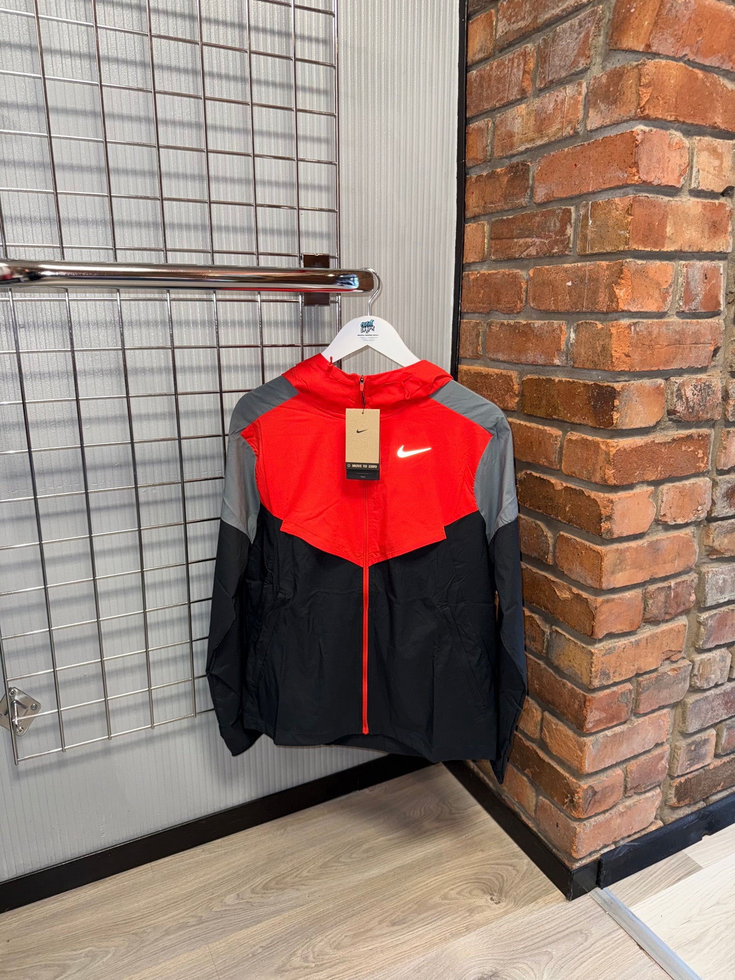 Nike Windrunner Jacket Light Crimson Red | Cool Grey
