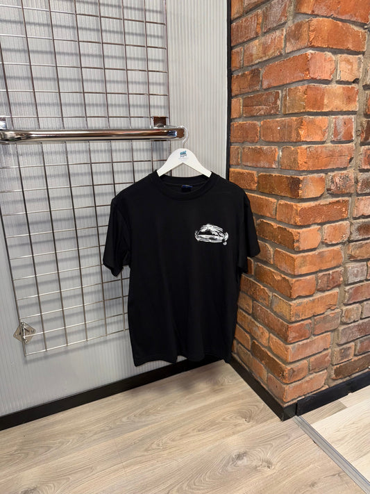 Corteiz Island Stencil Black Tee, White Logo