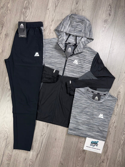 Montirex 3 Piece Trail Windrunner Tracksuit Black | Grey Gradient