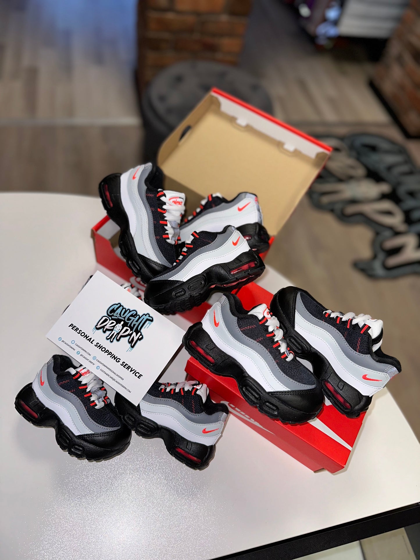 Nike Air Max 95’s Toddler Black, White, University Red 2024
