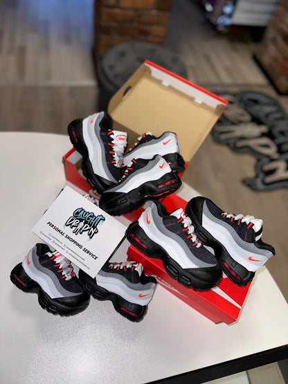 Nike Air Max 95’s Toddler Black, White, University Red 2024