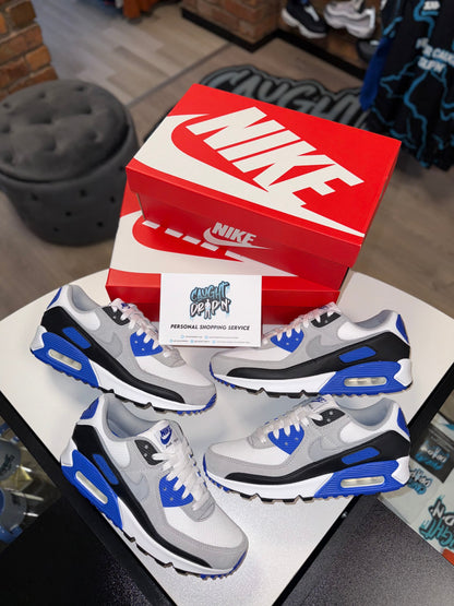 Nike Air Max 90’s White | Hyper Royal Blue 2024