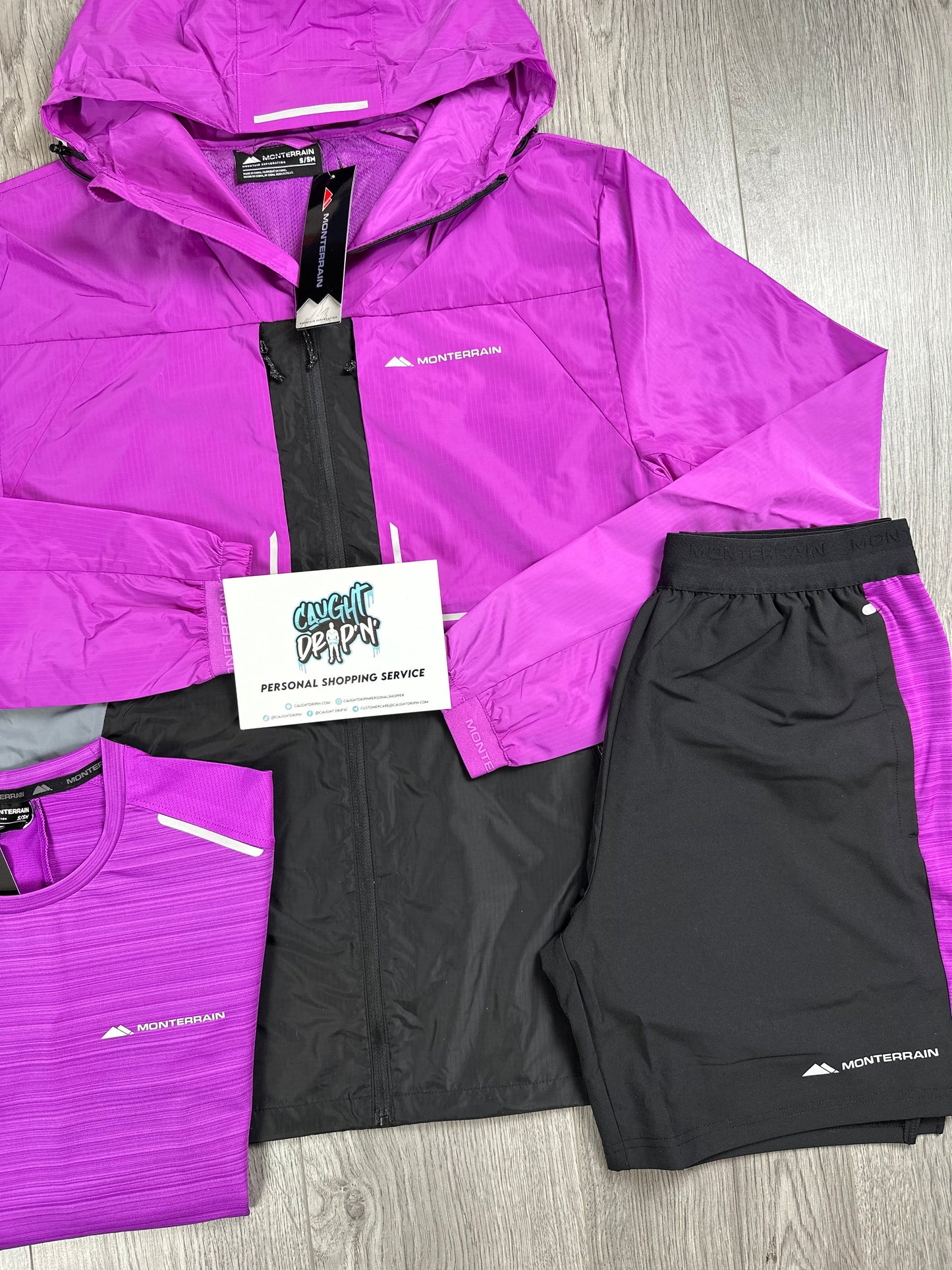 Monterrain 3 Piece Windrunner Set Purple | Black