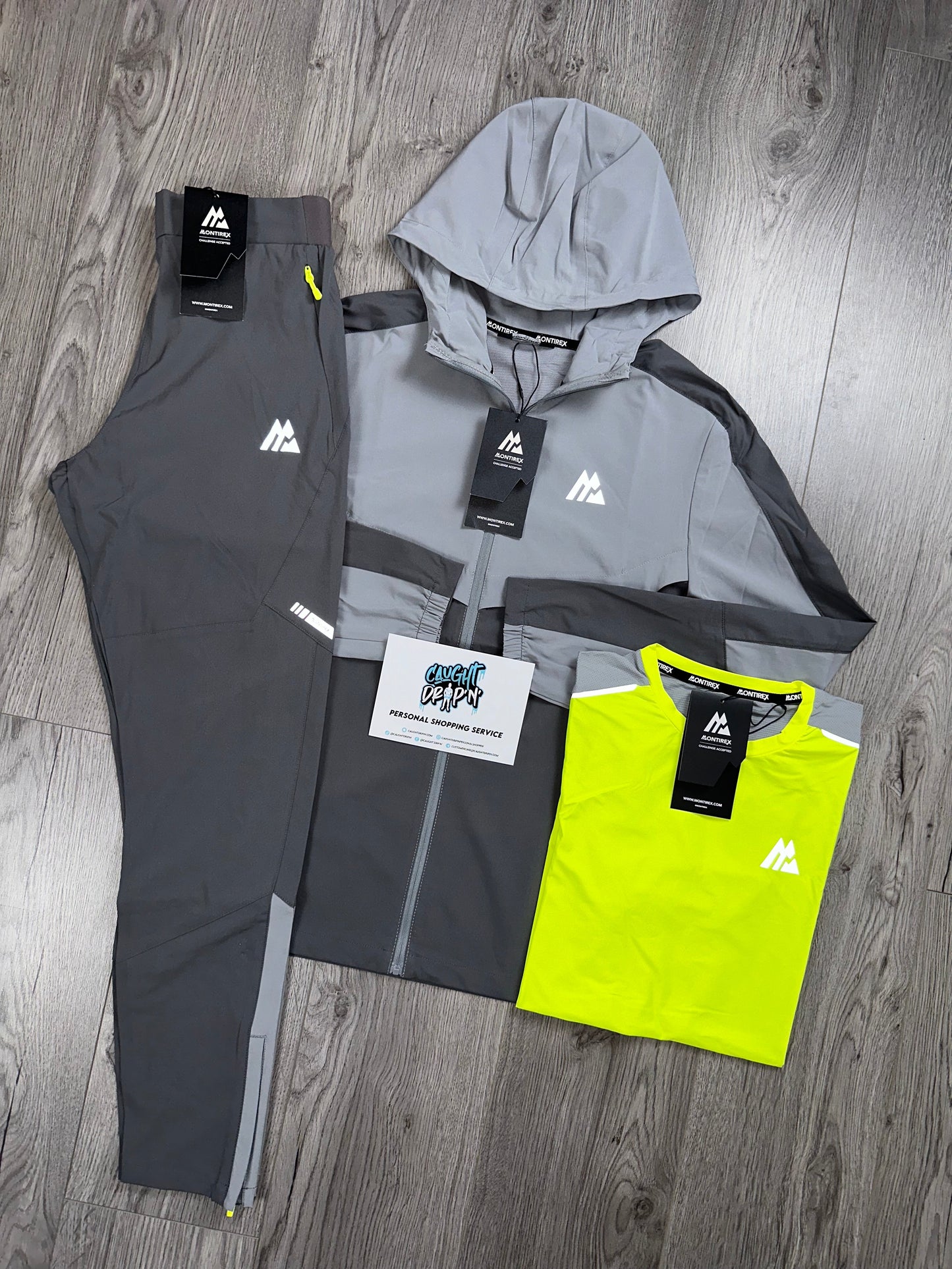 Montirex 3 Piece Two Tone Cement Grey | Neon Tracksuit