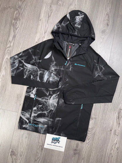 Monterrain Windrunner Jacket Black Smoke | Tiffany Blue