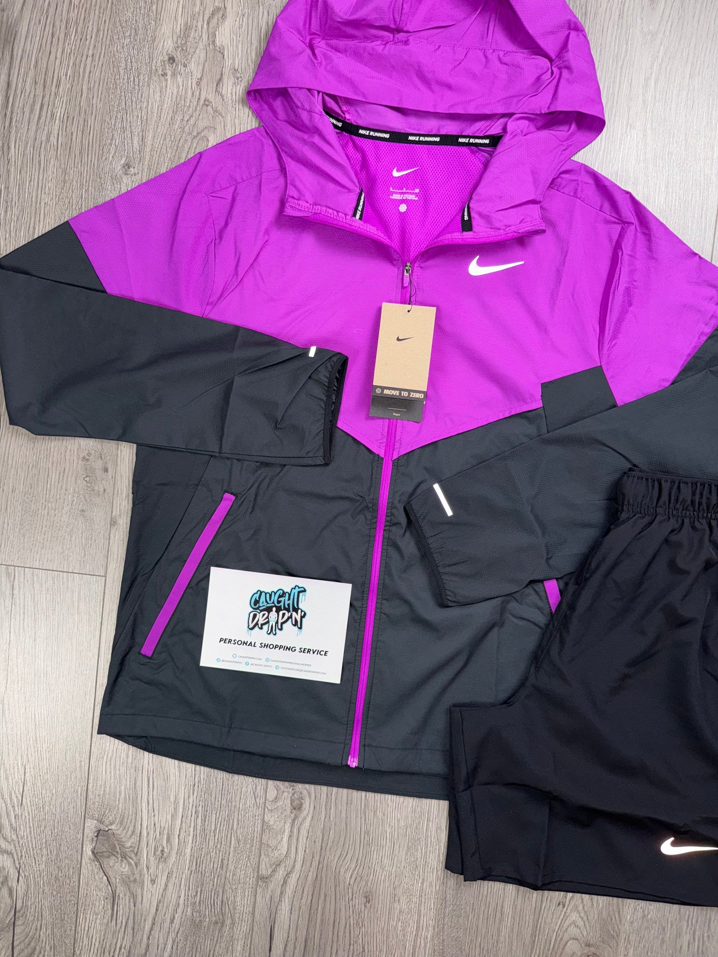 Nike Windrunner Black | Grape Purple Set