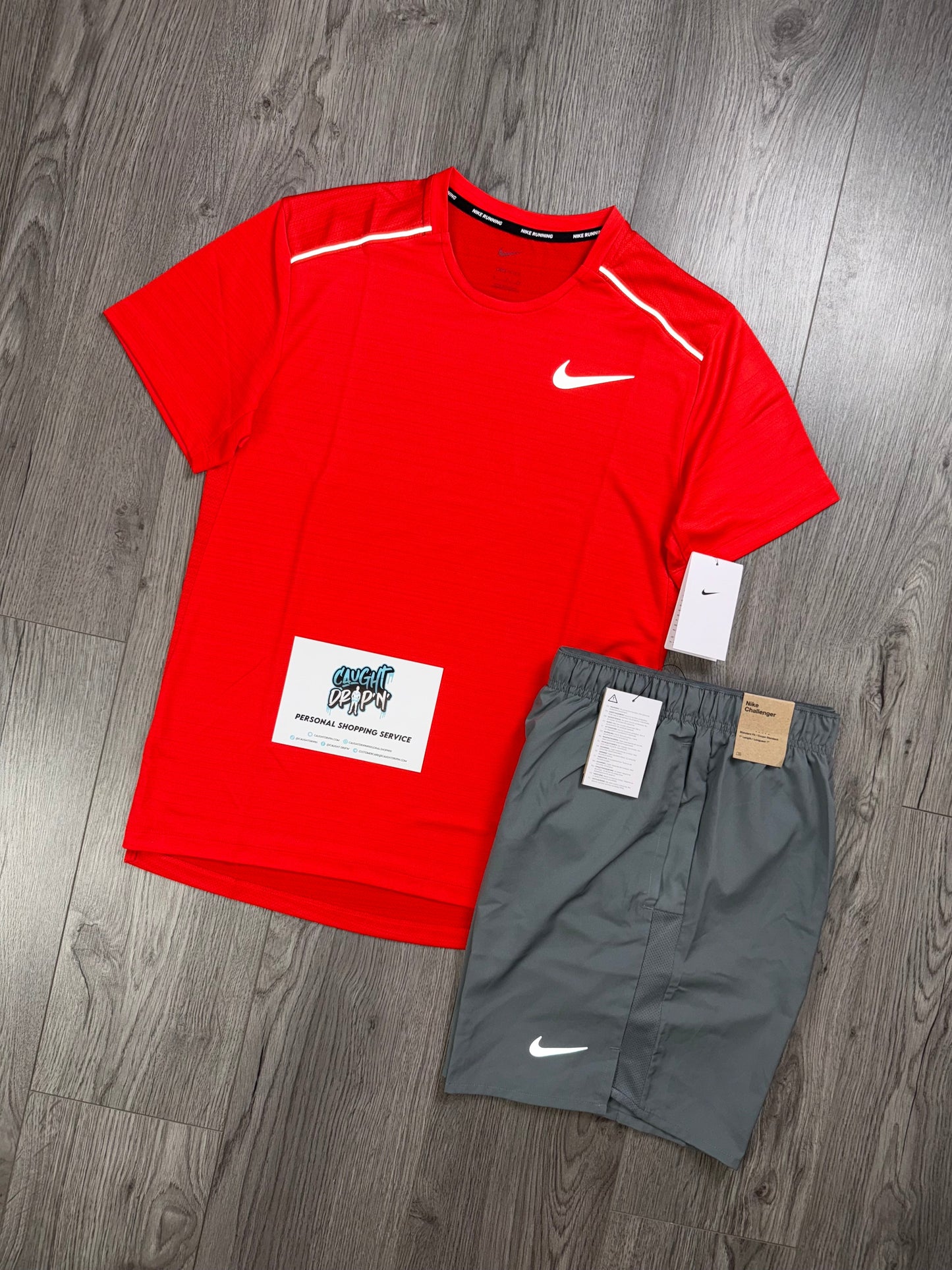 Nike OG Light Crimson Red Miler | Grey Set