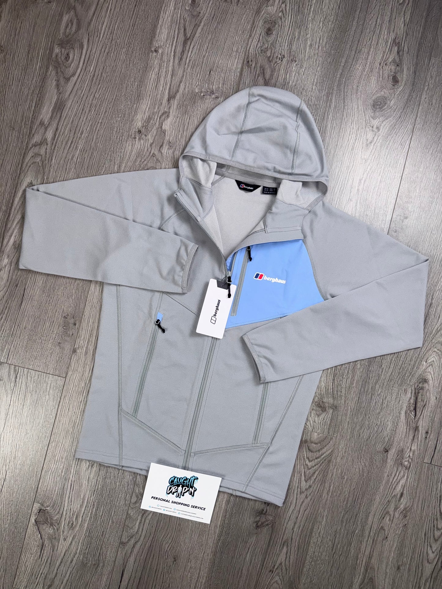 Berghaus Full Zip Light Grey, Baby Blue Jacket