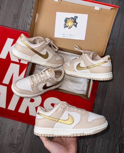 Nike Dunk Low Tan Golden Swoosh