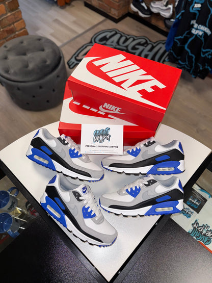 Nike Air Max 90’s White | Hyper Royal Blue 2024