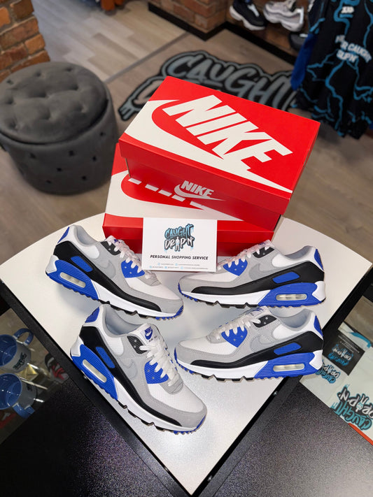 Nike Air Max 90’s White | Hyper Royal Blue 2024