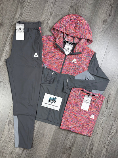 Montirex 3 Piece Trail Windrunner Tracksuit Grey | Red