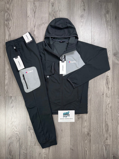 Berghaus Full Zip Black, Light Grey Tracksuit